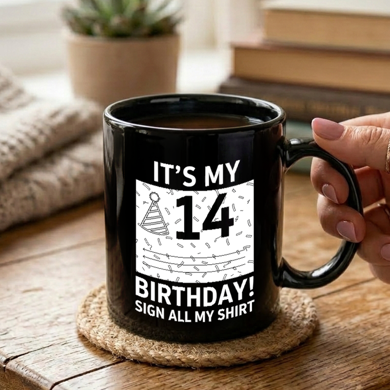 Fourteen Birthday Signature Mug