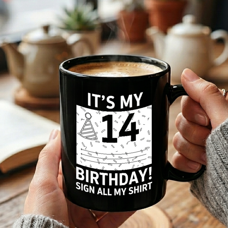 Fourteen Birthday Signature Mug