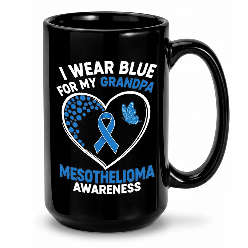 Blue Ribbon Grandpa Remembrance Mug