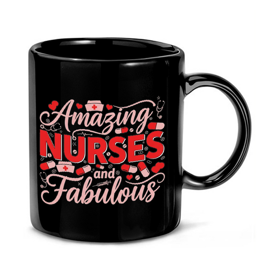 Nurses Typography Design Mug