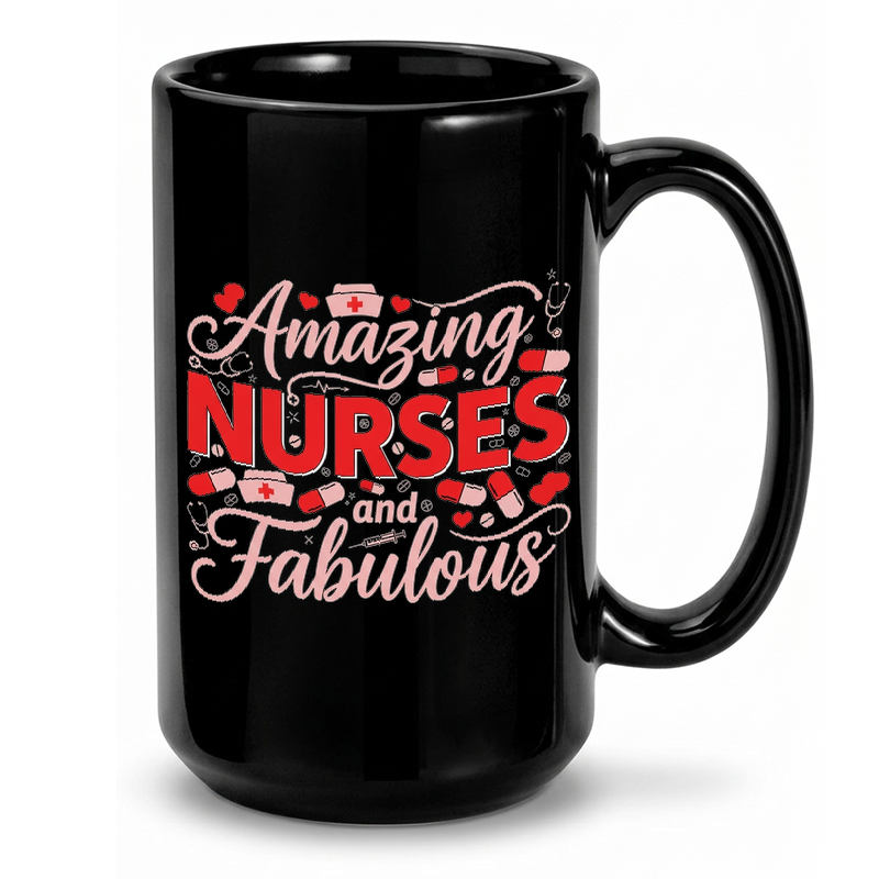 Nurses Typography Design Mug