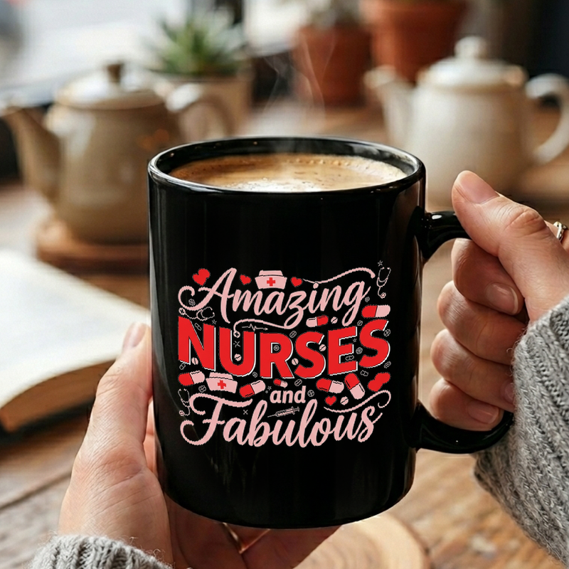 Nurses Typography Design Mug