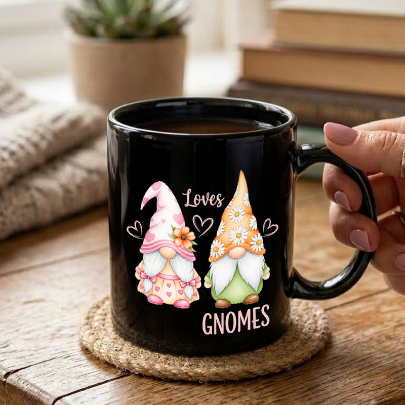 Whimsical Gnome Illustration Mug