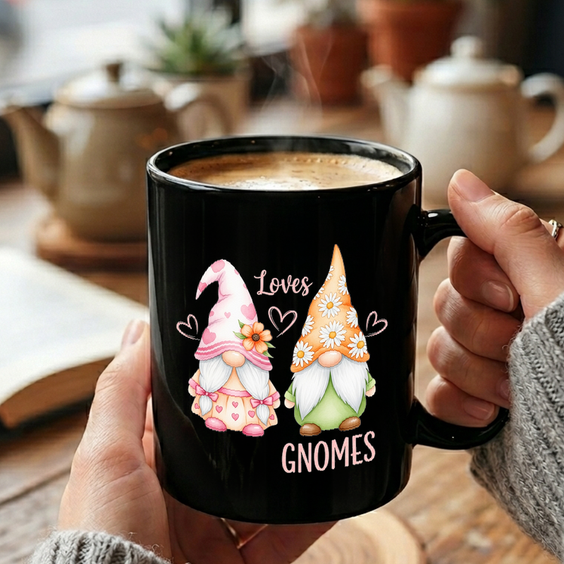 Whimsical Gnome Illustration Mug