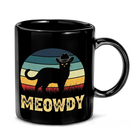 Cowboy Cat Sunset Graphic Mug