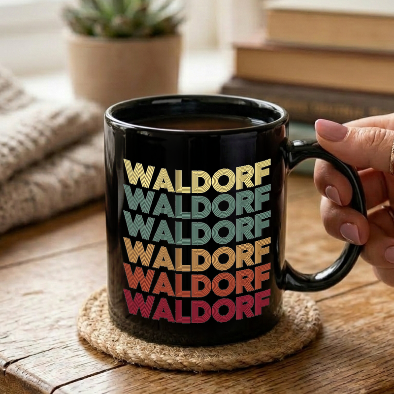 Retro Waldorf Maryland Text Mug