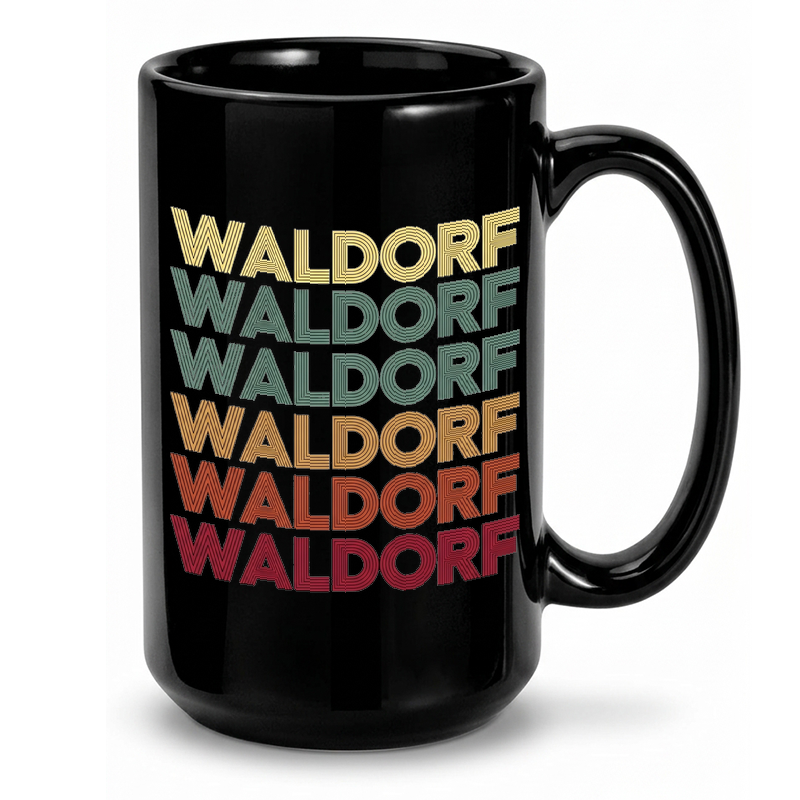 Retro Waldorf Maryland Text Mug