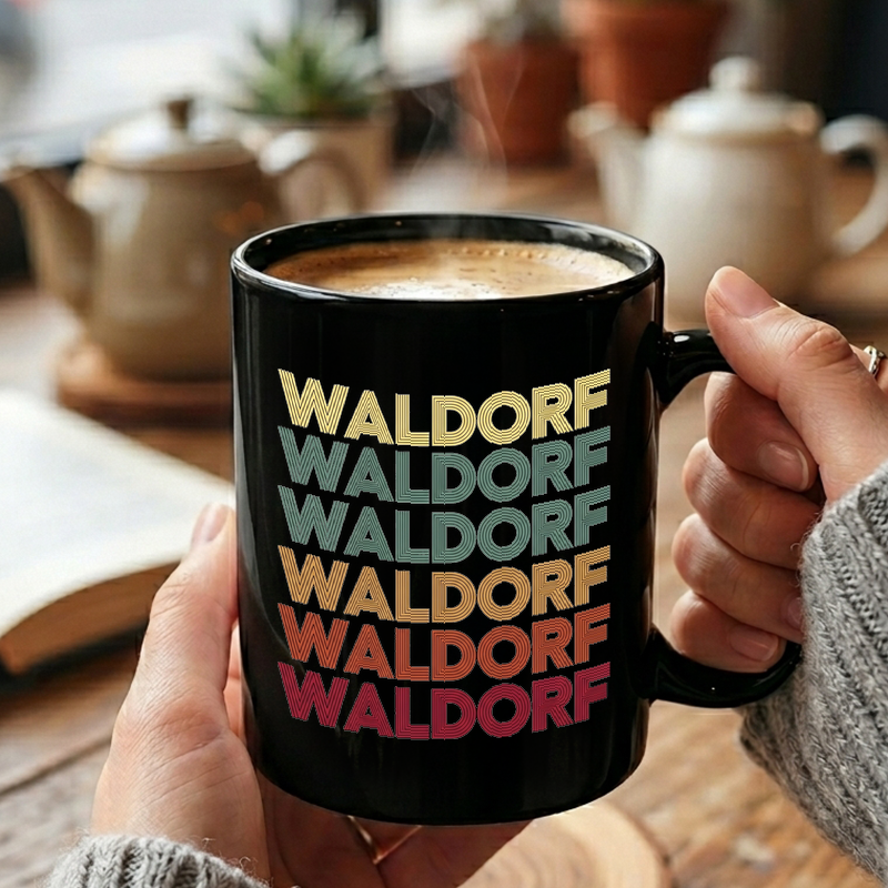 Retro Waldorf Maryland Text Mug