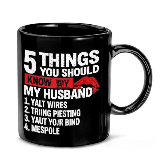Husband Warning List Graphic Mug