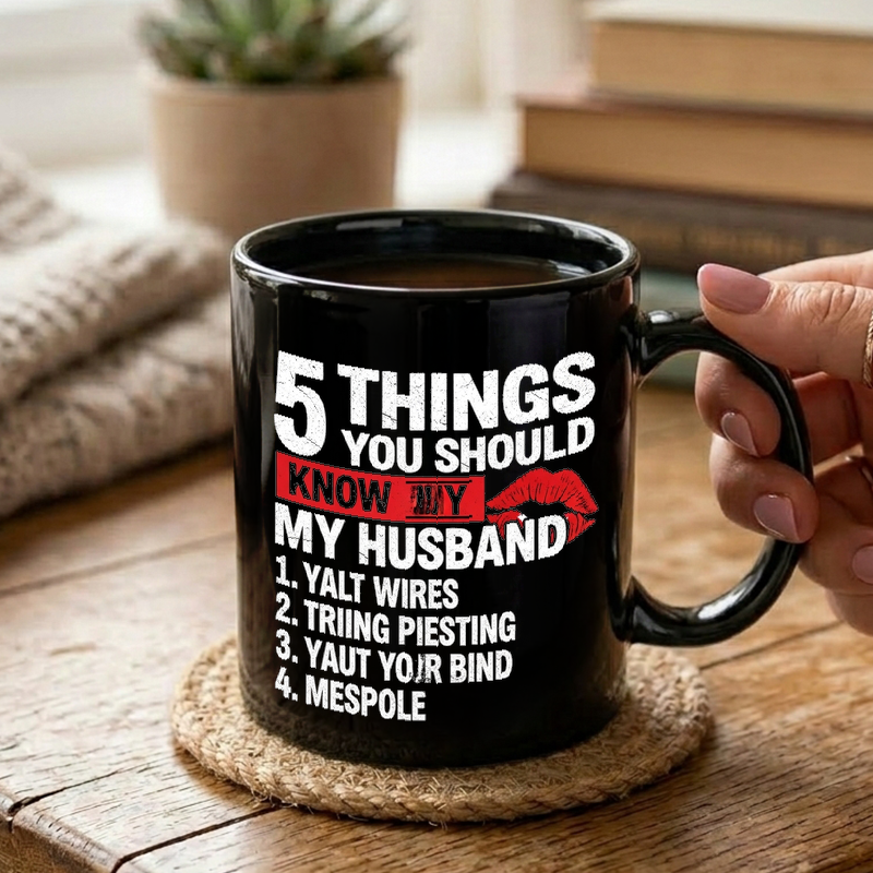 Husband Warning List Graphic Mug