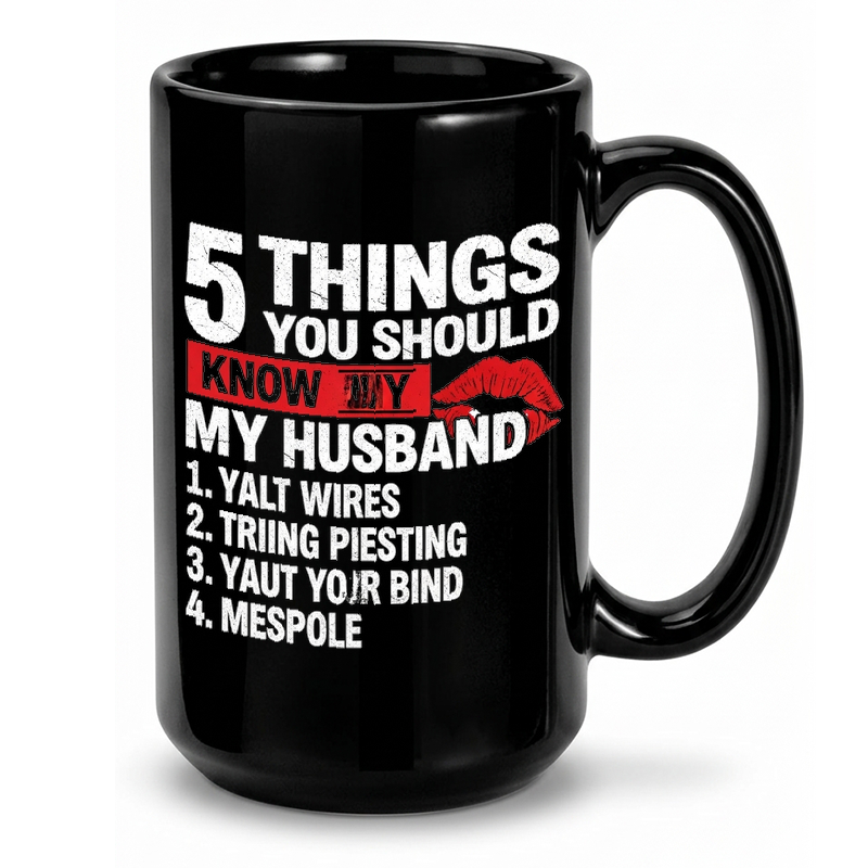 Husband Warning List Graphic Mug