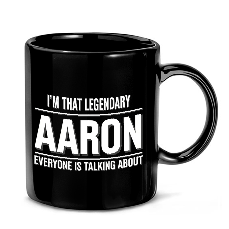Legendary Aaron Name Design Mug