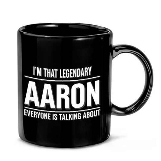 Legendary Aaron Name Design Mug
