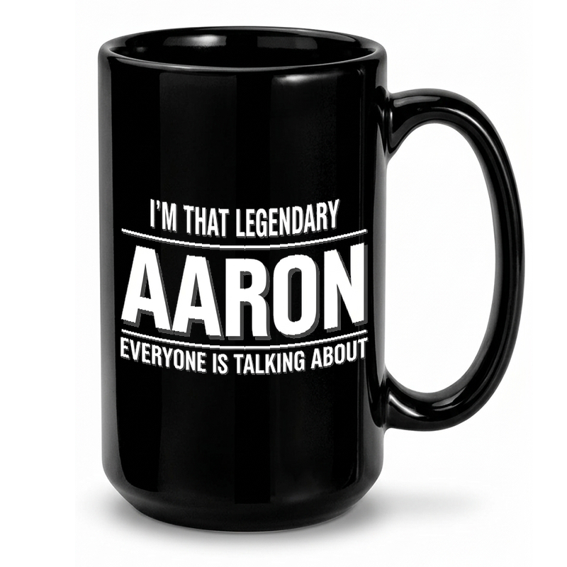 Legendary Aaron Name Design Mug