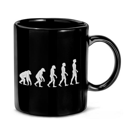 Human Evolution Silhouette Mug