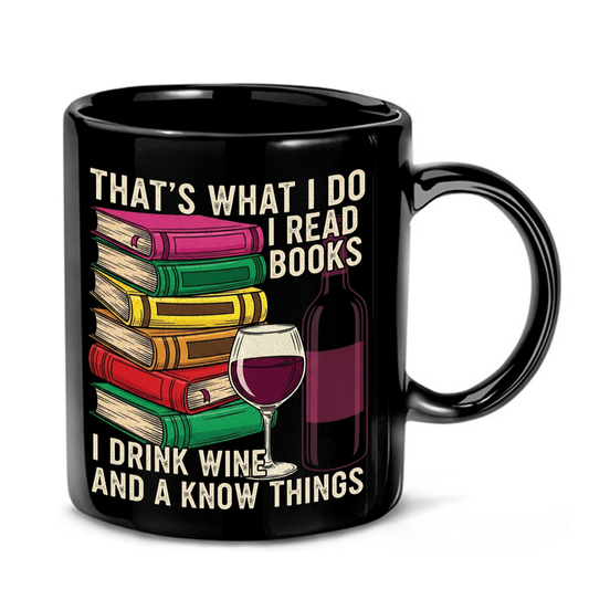 Book & Wine Reader Design Mug