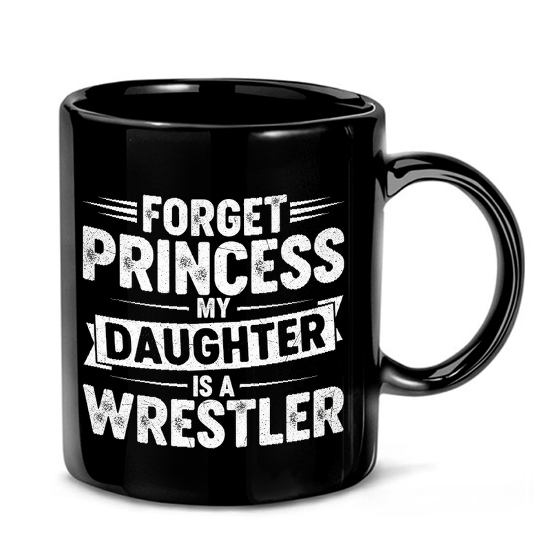 Wrestling Daughter Typography Mug