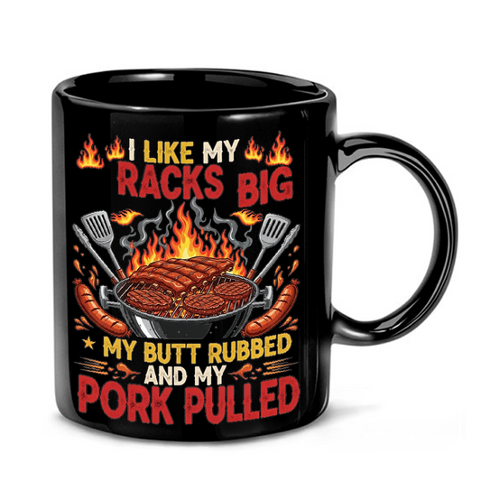 BBQ Grill & Ribs Graphic Mug