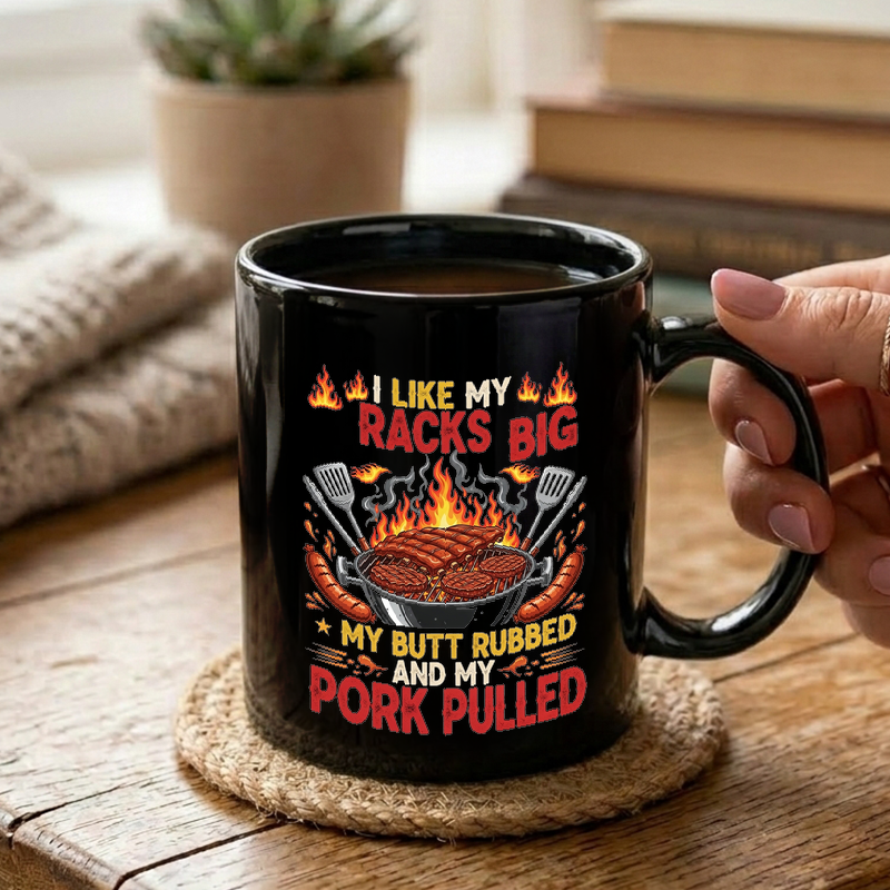 BBQ Grill & Ribs Graphic Mug