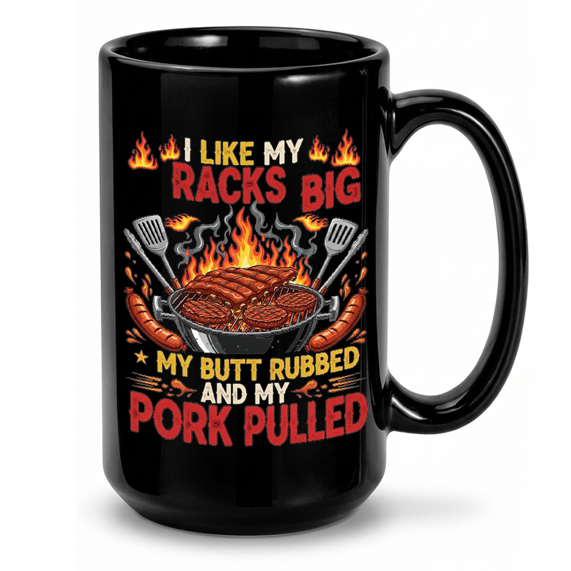 BBQ Grill & Ribs Graphic Mug
