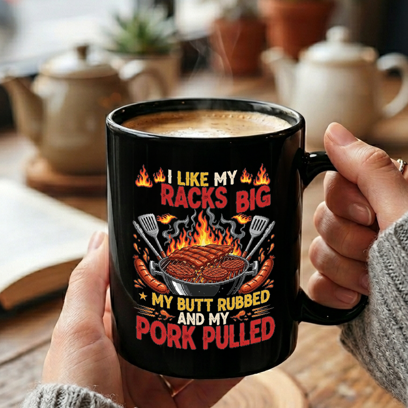 BBQ Grill & Ribs Graphic Mug