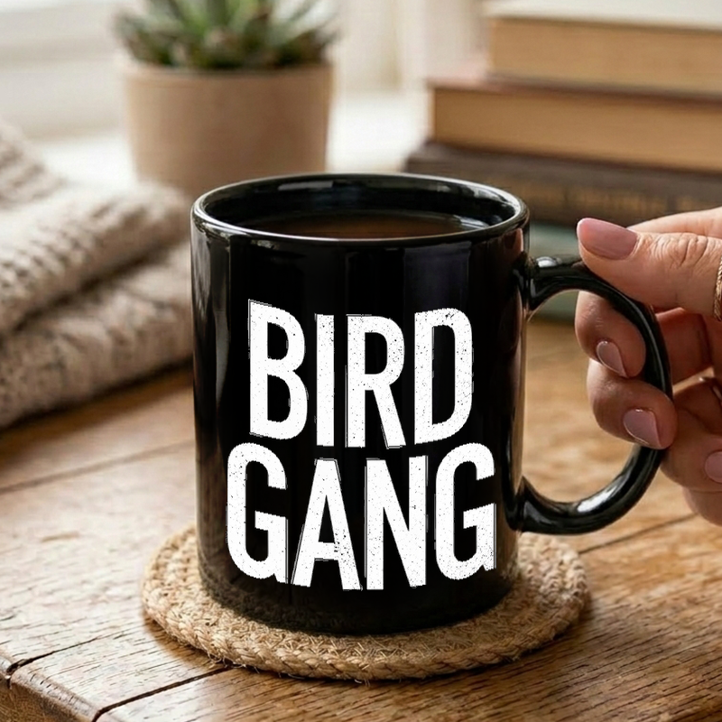 Bird Gang Typography Mug