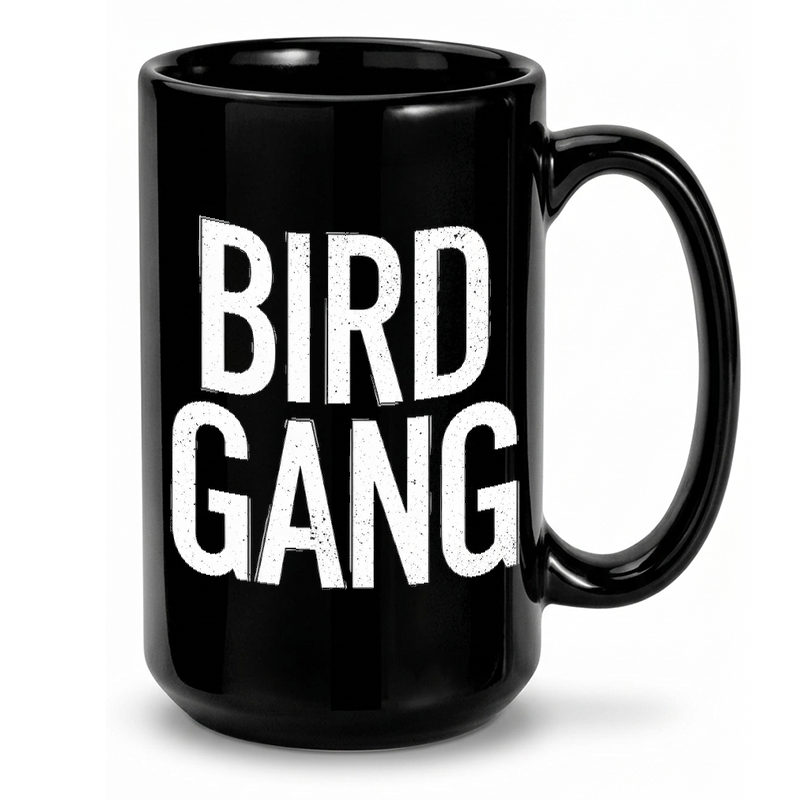 Bird Gang Typography Mug