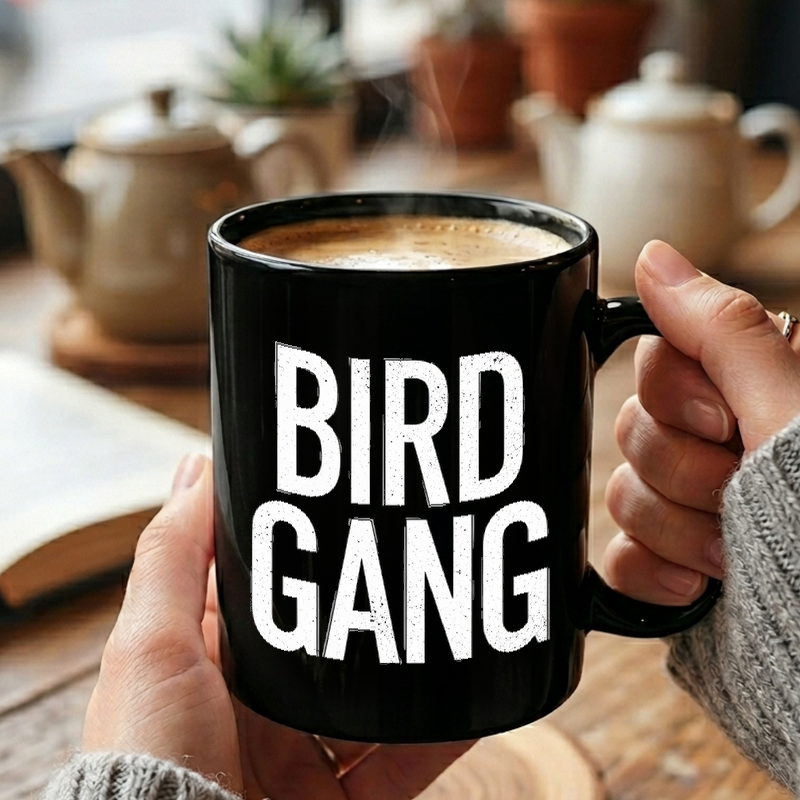 Bird Gang Typography Mug