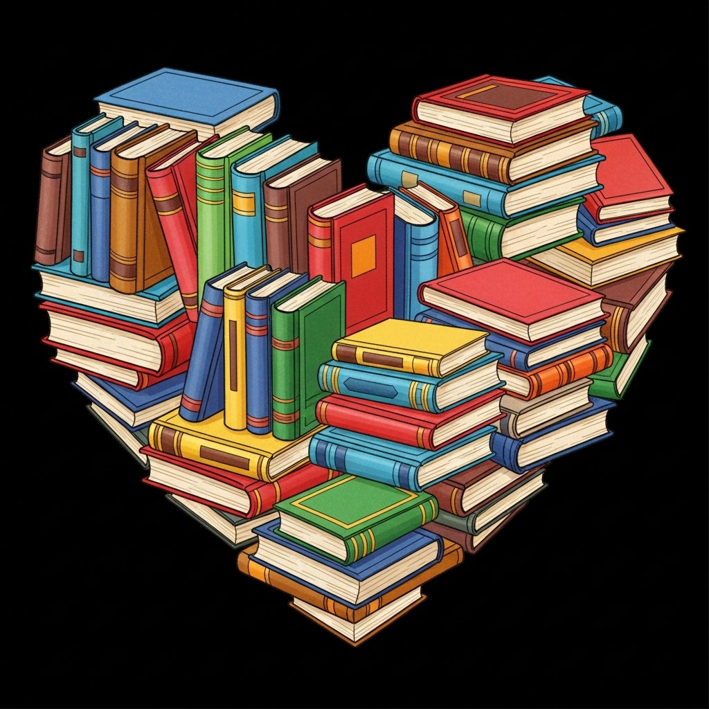 Bookworm Heart Reading Design Mug