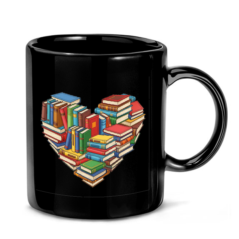 Bookworm Heart Reading Design Mug