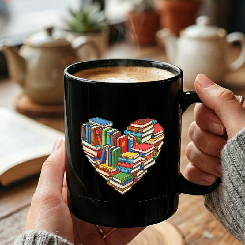 Bookworm Heart Reading Design Mug