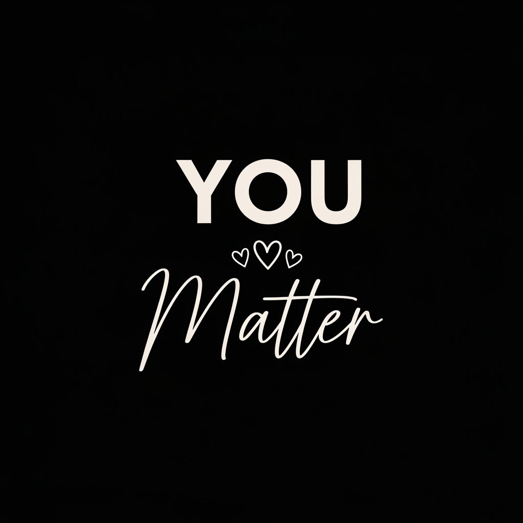You Matter Typography Design Mug