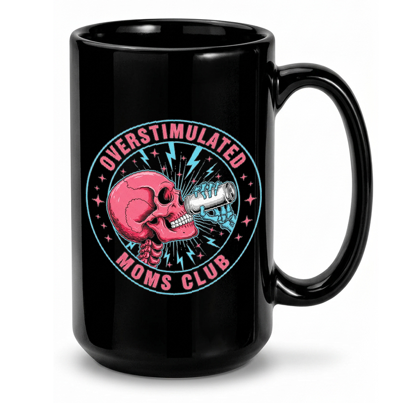 Skull Drinking From Can Mug