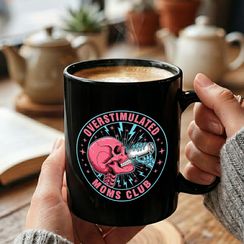 Skull Drinking From Can Mug