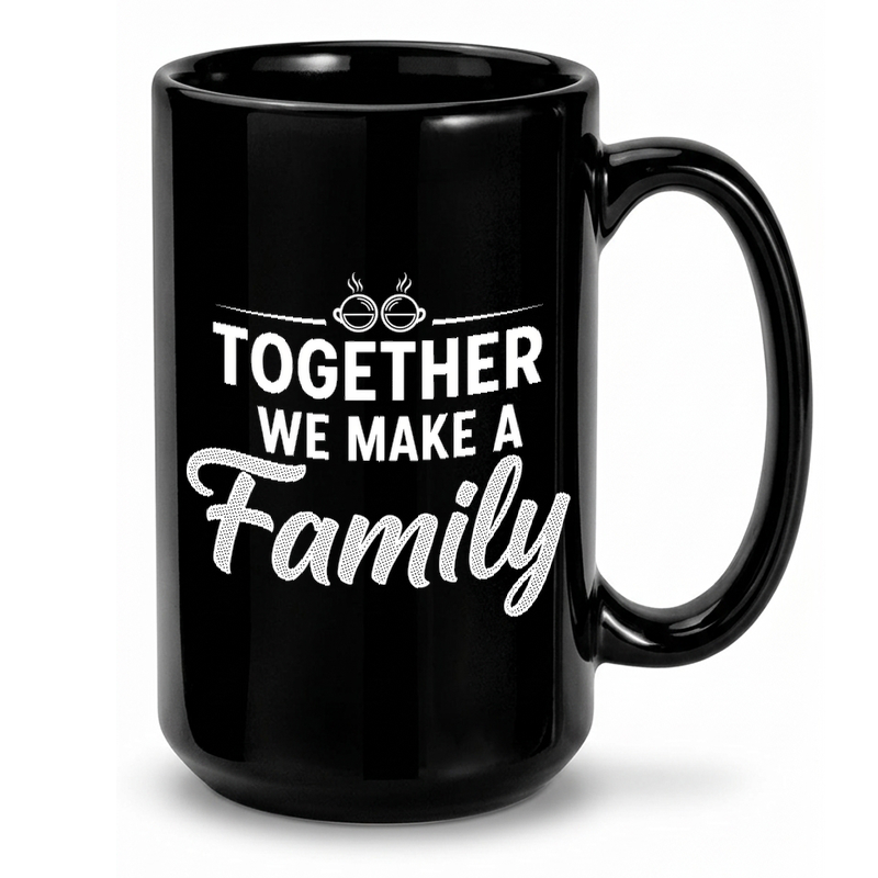 Family Typography Design Mug
