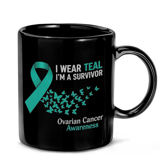 Teal Ribbon Survivor Design Mug