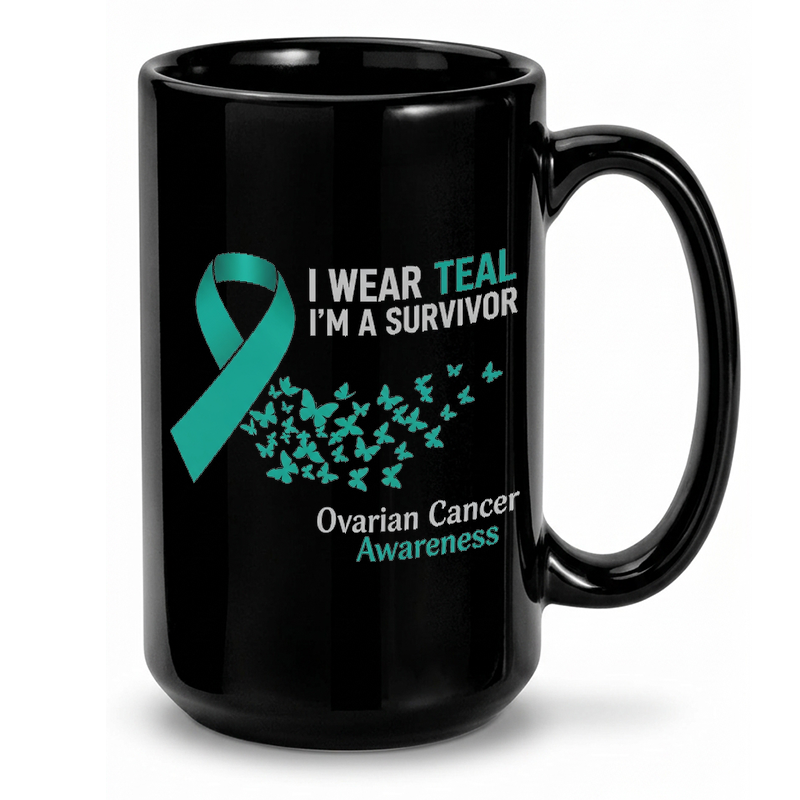 Teal Ribbon Survivor Design Mug
