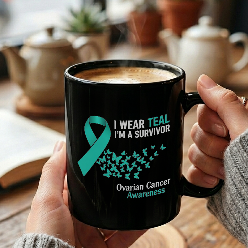 Teal Ribbon Survivor Design Mug