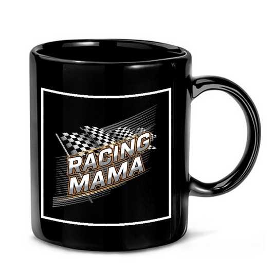 Racing Mama Checkered Flag Mug