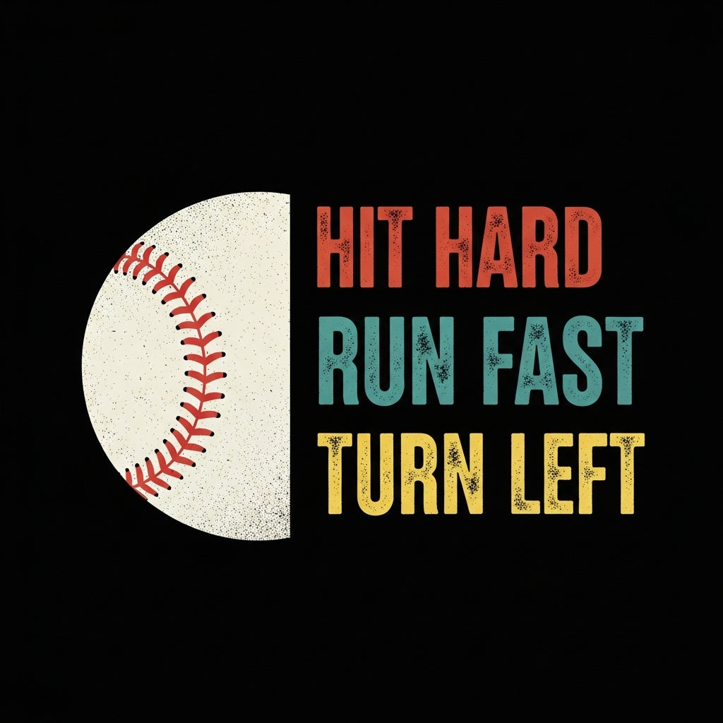 Retro Baseball Hit Run Left Mug