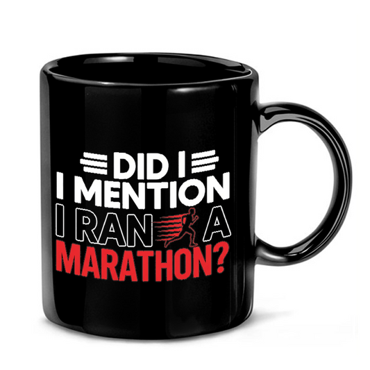 Marathon Runner Text Design Mug