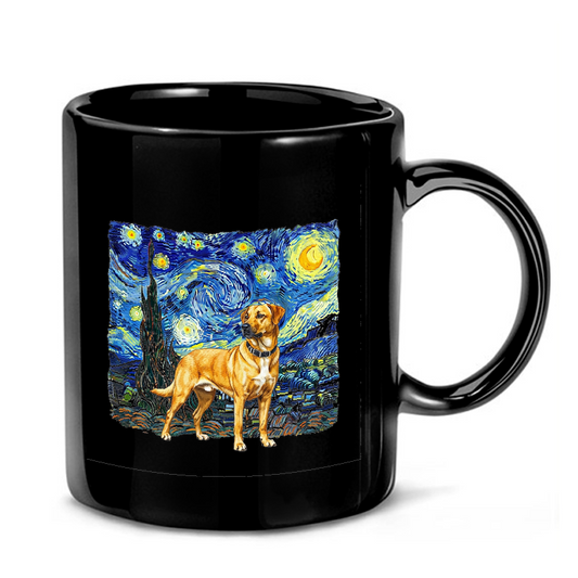 Starry Night Black Mouth Cur Mug