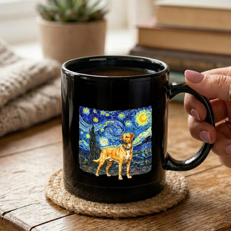 Starry Night Black Mouth Cur Mug