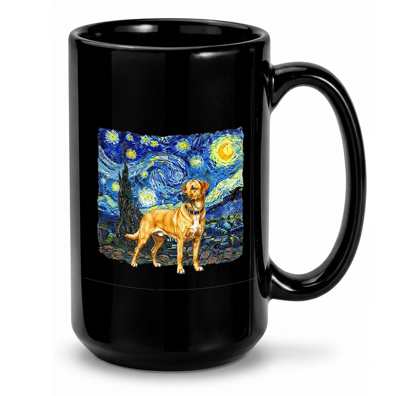 Starry Night Black Mouth Cur Mug