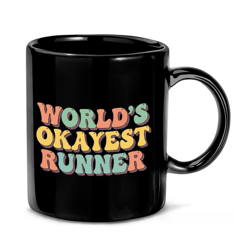 Okayest Runner Retro Text Mug