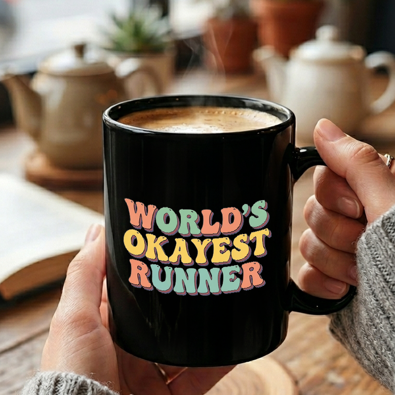 Okayest Runner Retro Text Mug