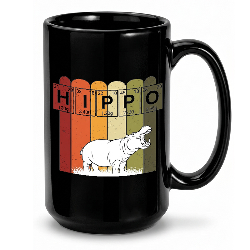 Periodic Hippo Science Design Mug