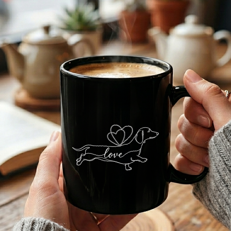Dachshund Love Minimalist Art Mug