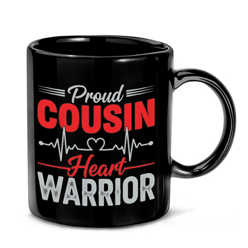 Heart Warrior Cousin Support Mug