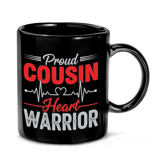 Heart Warrior Cousin Support Mug